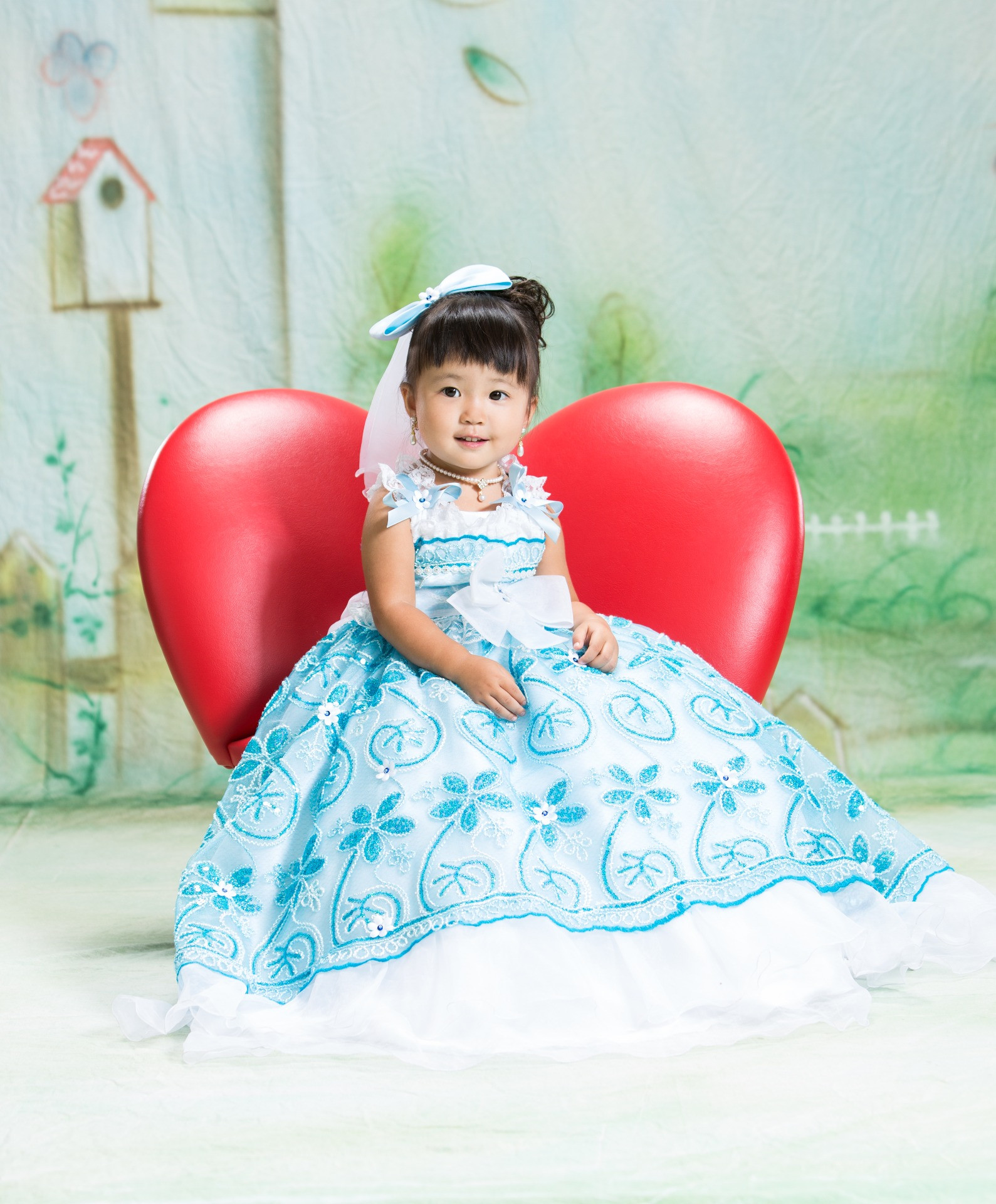 岡本スタジオ　七五三写真　七五三フォト　3歳女の子洋装　ドレス