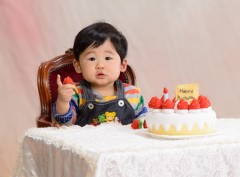 孫が天使のように輝いています