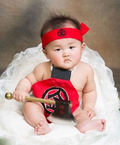 金太郎はお父さんも赤ちゃんの時に撮っていて、撮りたかったので☆